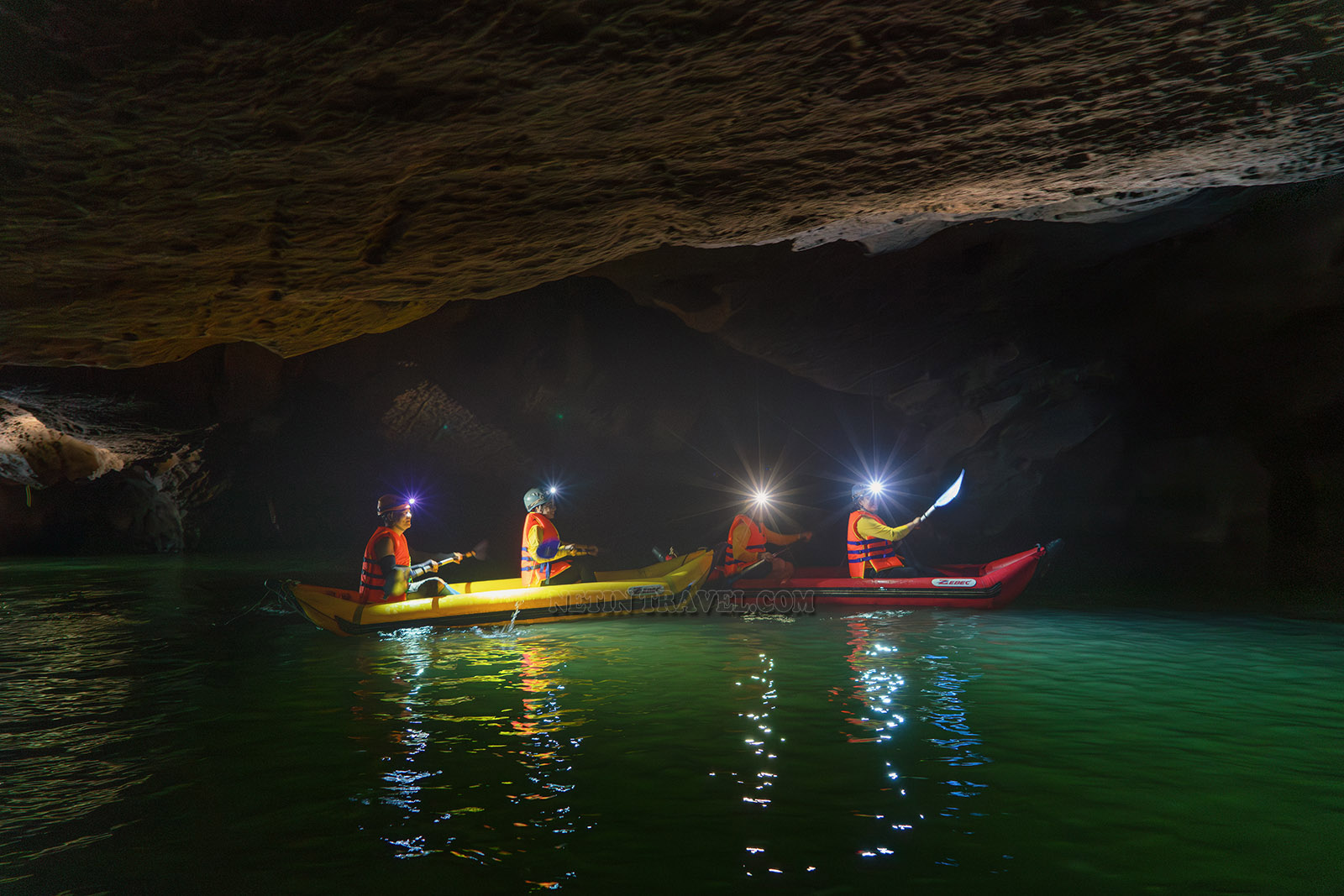 Kayaking deep inside Phong Nha Cave